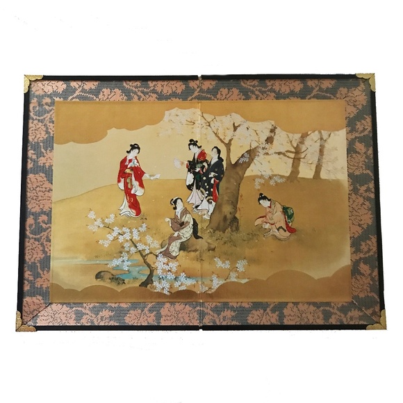 NWOT Small Oriental Folding Screen - Picture 1 of 2